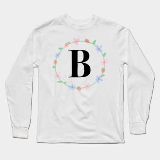 “B” initial Long Sleeve T-Shirt